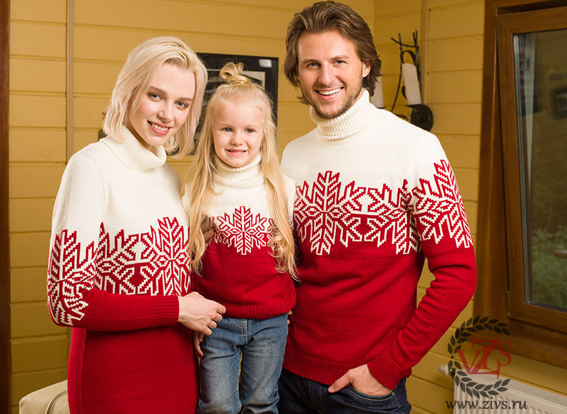 Christmas Fair Isle Sweater for Family Matching Pullover