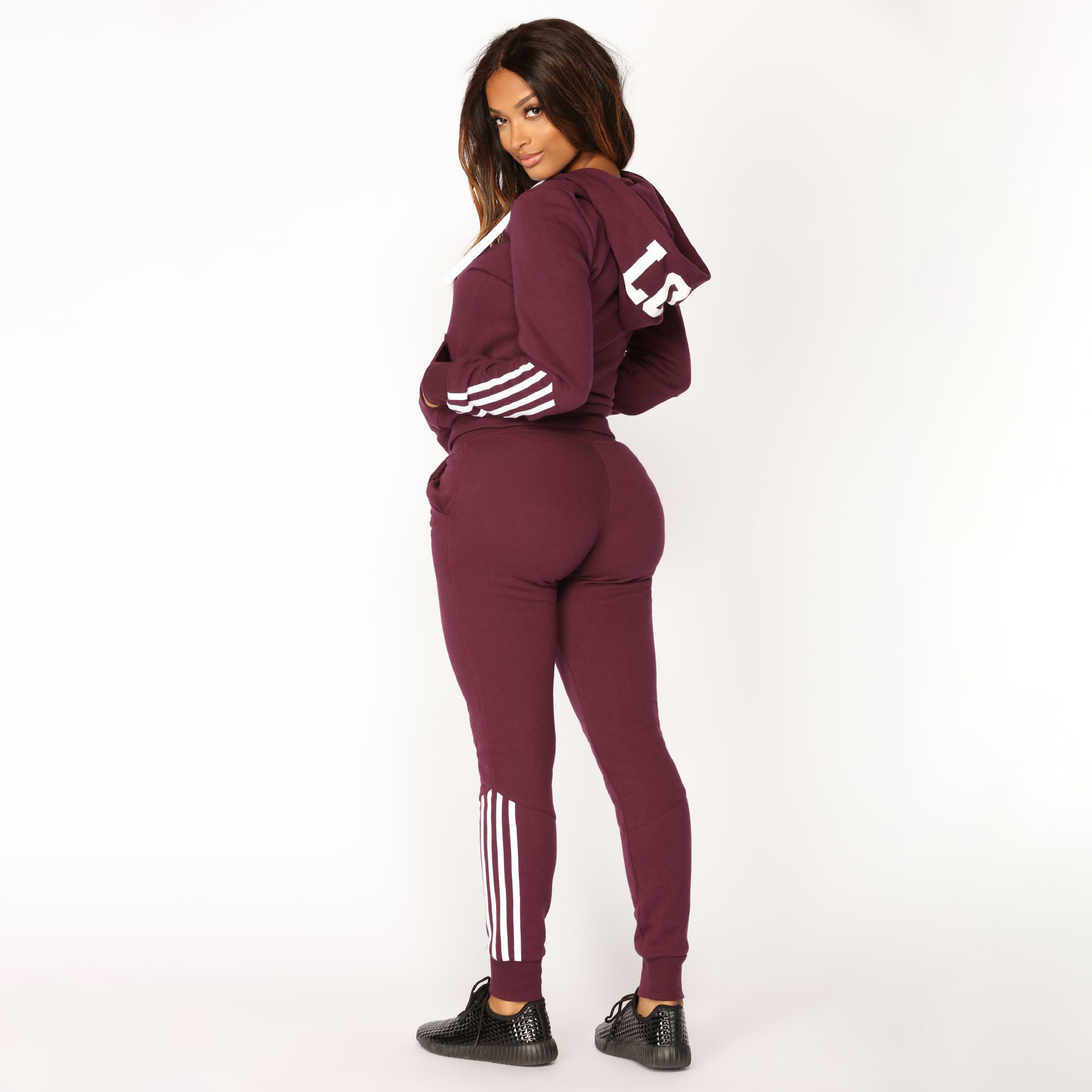 Women's Long Sleeve Sweatshirt and Pants Tracksuit Set
