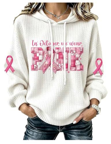Pink Ribbon Bow Print Women's Sweatshirt