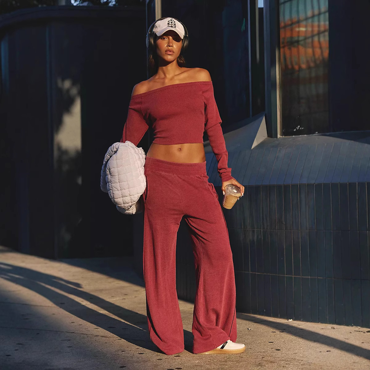 Women's Solid Color Casual Sweatshirt and Pants Two-Piece Set