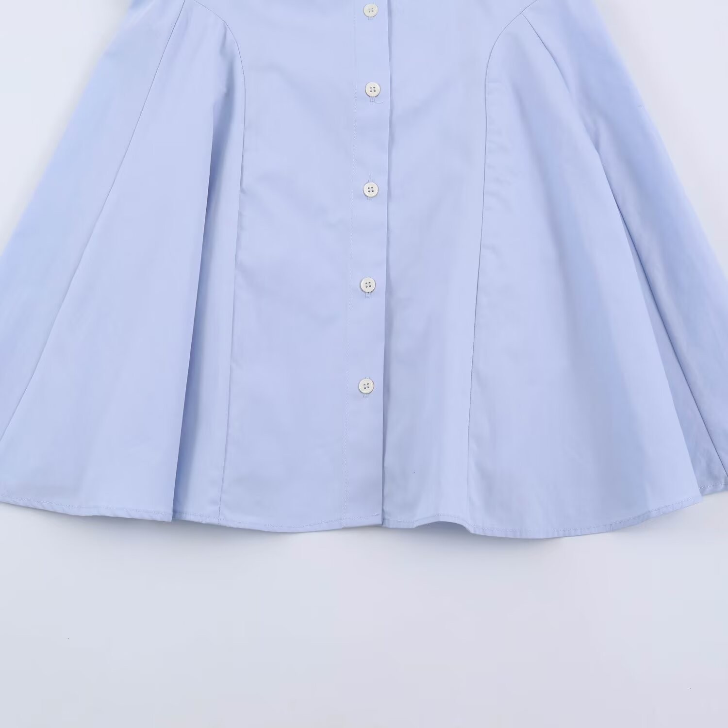 Women's Sleeveless Collared Shirt Dress A-Line Solid