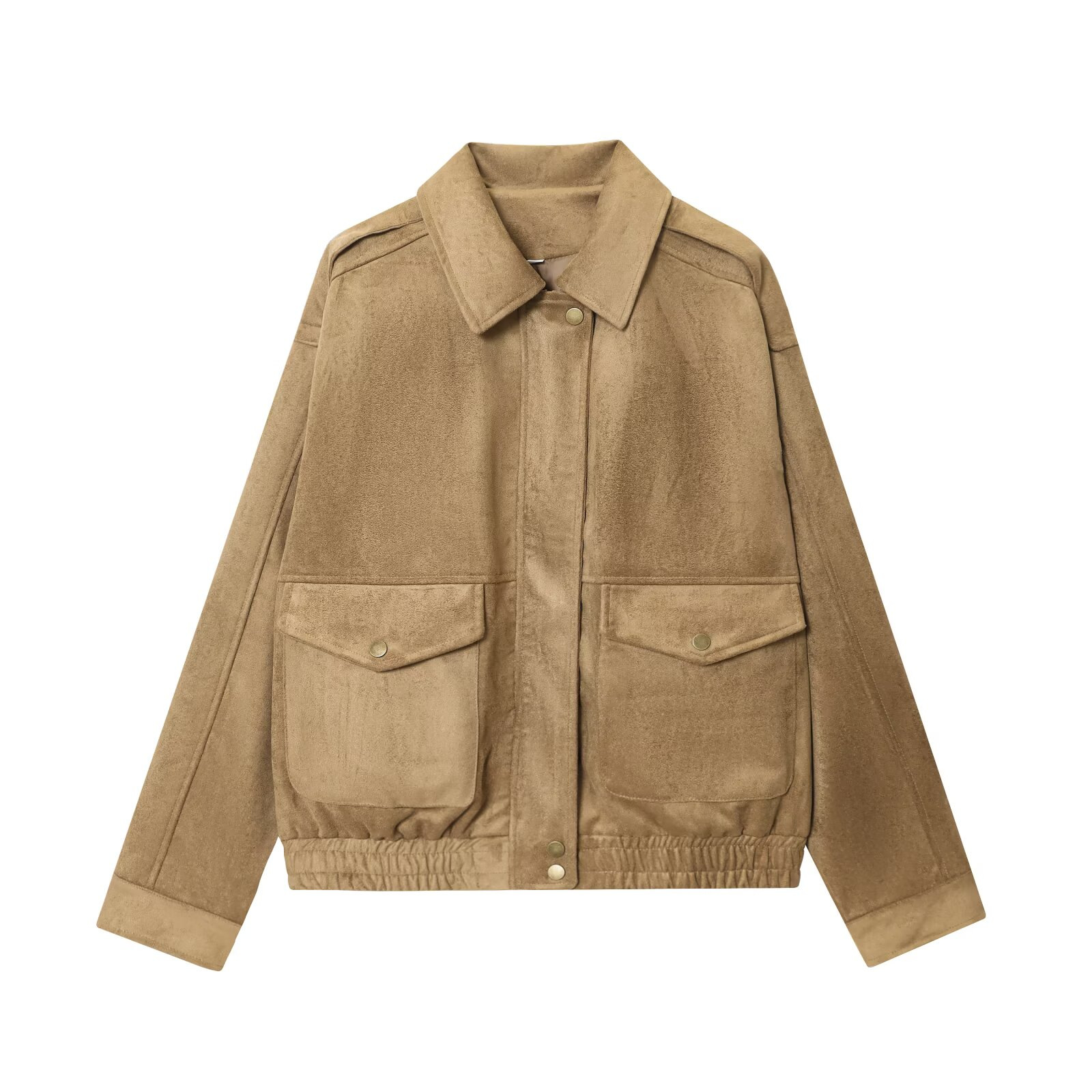 Suede Jacket with Pockets