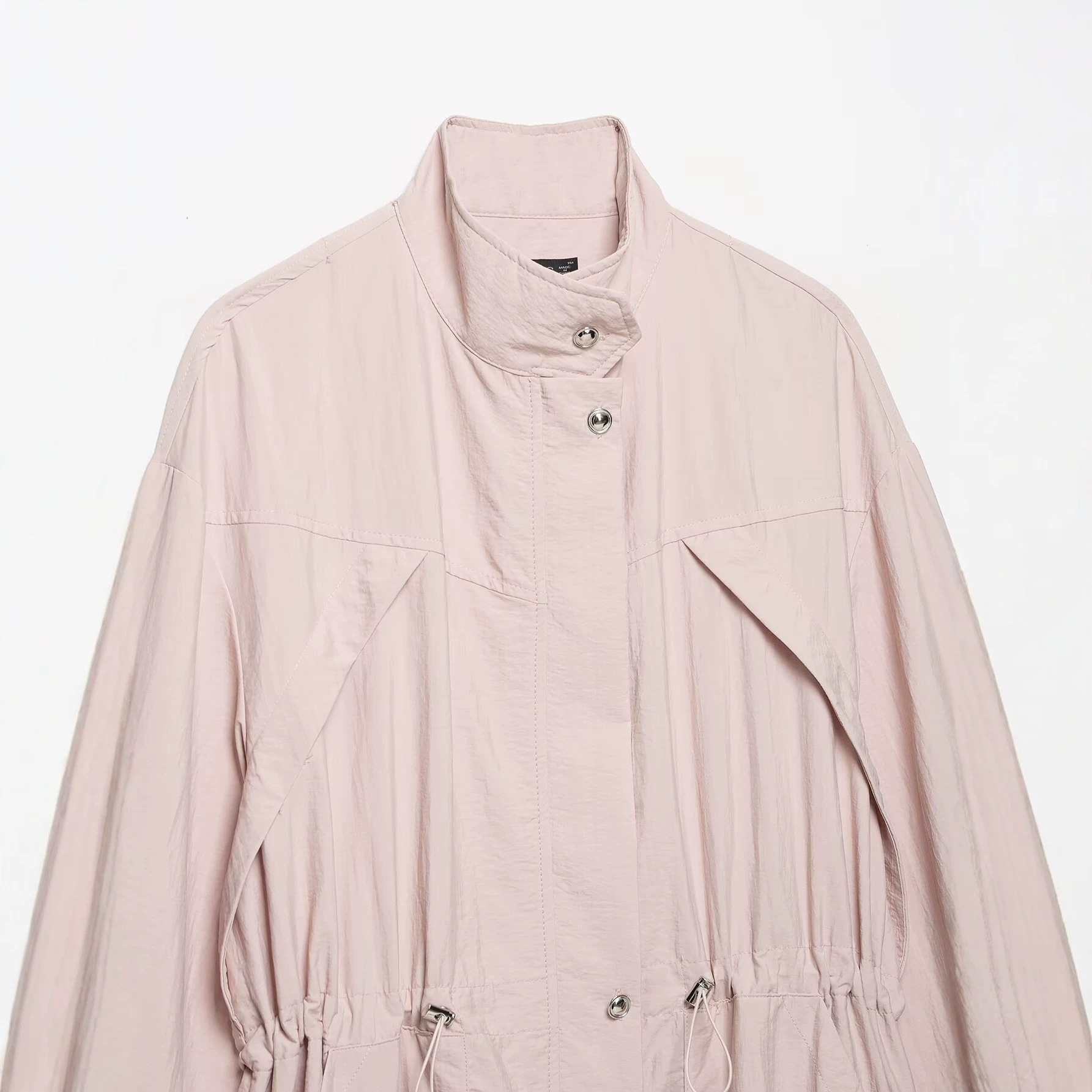 Women's Relaxed Stand-Collar Button Jacket
