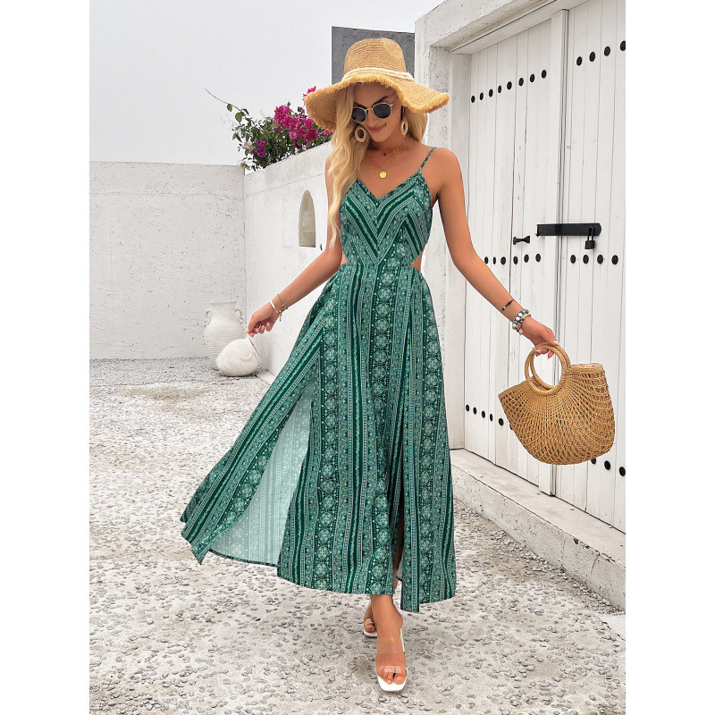 Women's Sleeveless Slip Dress with Twist Knot Detail