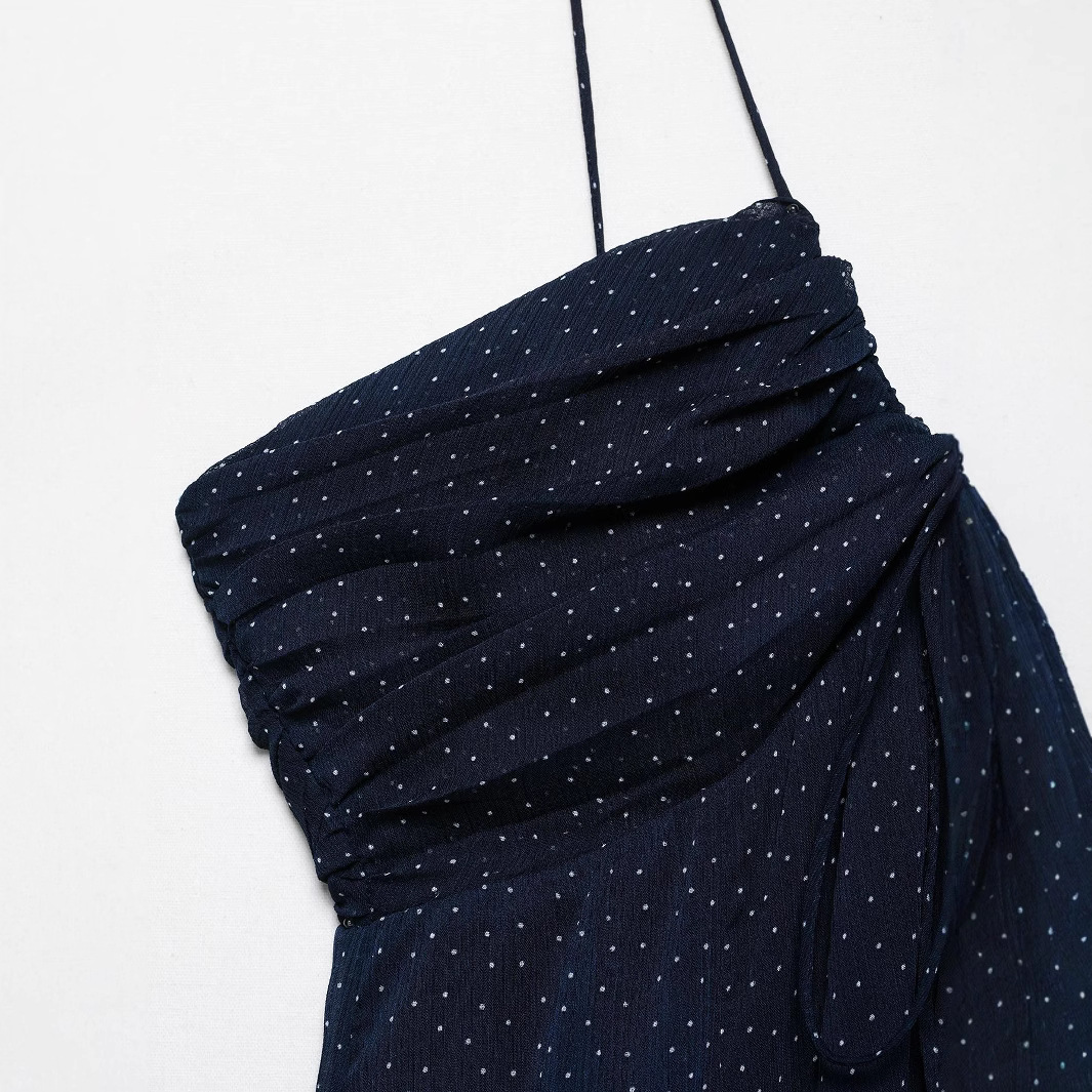 Polka Dot Print V-Neck Dress