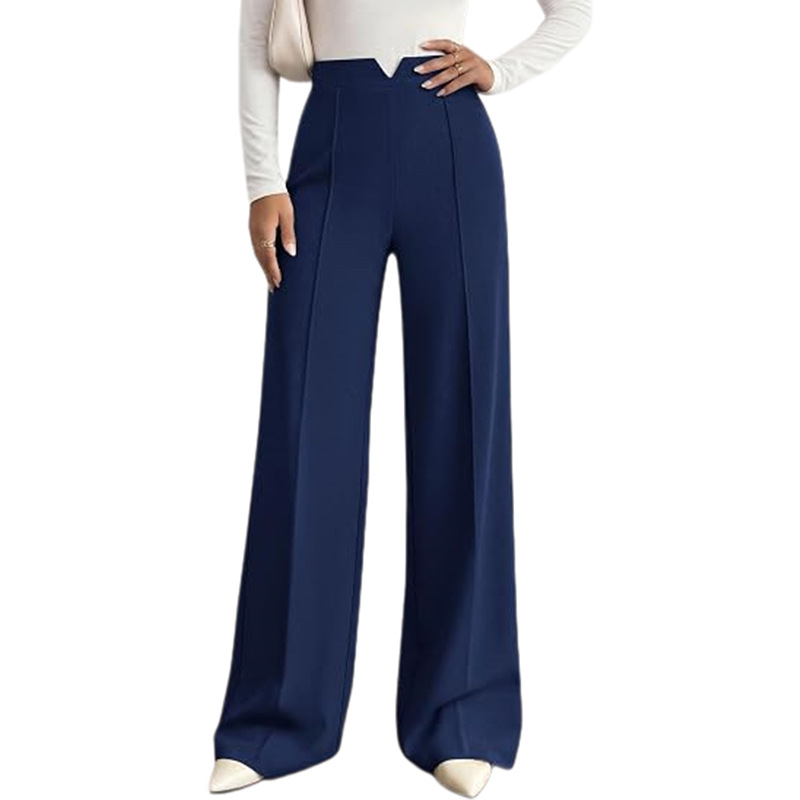 High-Waist Straight-Leg Wide-Leg Dress Pants for Women