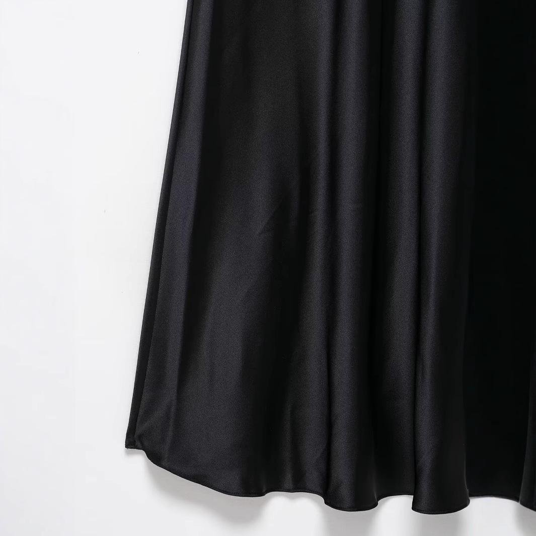 Silk Satin Halter Neck Midi Dress