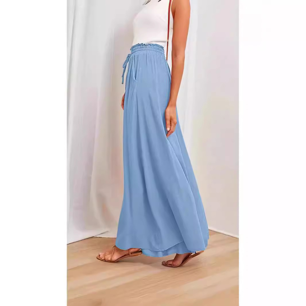 Women's Casual Wide-Leg Loose High-Waist Long Pants
