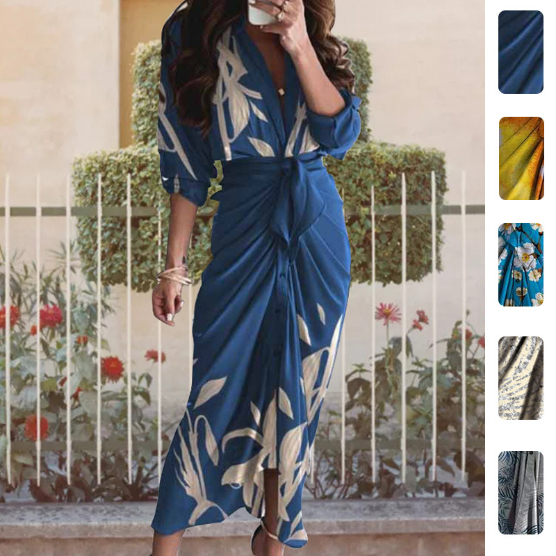 Women's Summer Tie-Waist Long Dress