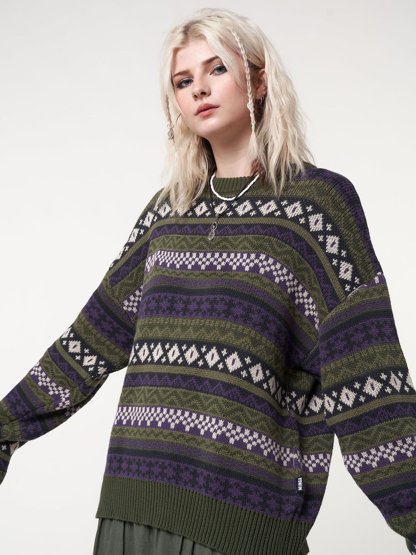 Women's Color-Block Knit Pullover Sweater