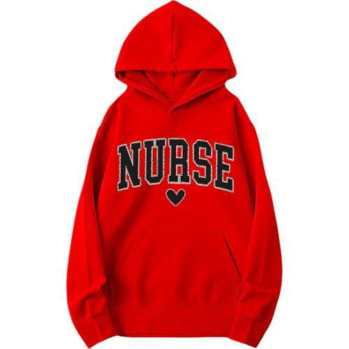 Women's Nurse Heart Print Casual Sweatshirt