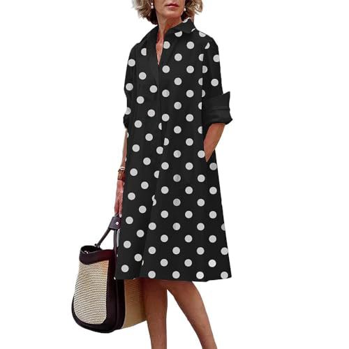 Women's Floral Print Lapel Collar Sheath Dress