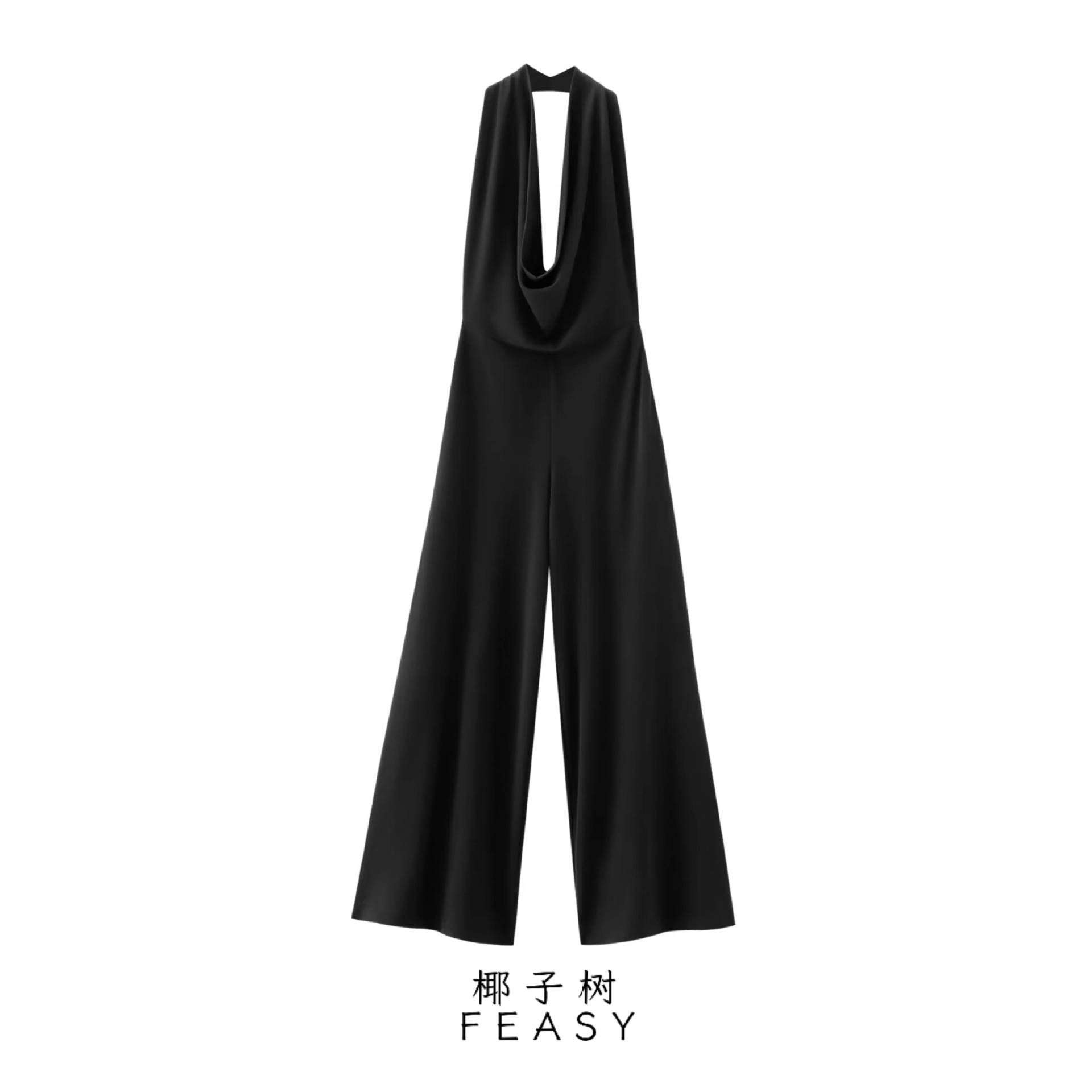 Women's Summer Halter Neck Crêpe Jumpsuit