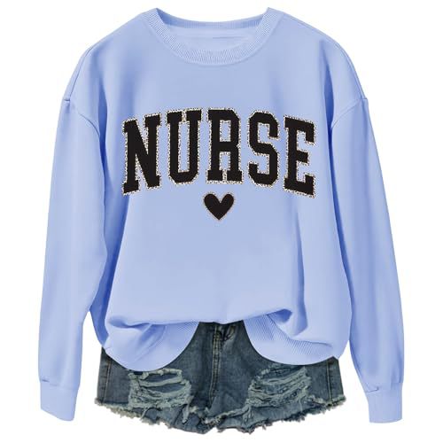 Nurse Heart Print Women's Crewneck Sweatshirt