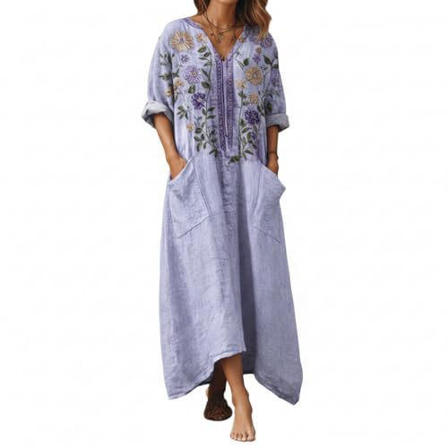 Women's Boho A-Line Midi Dress with 3D Print