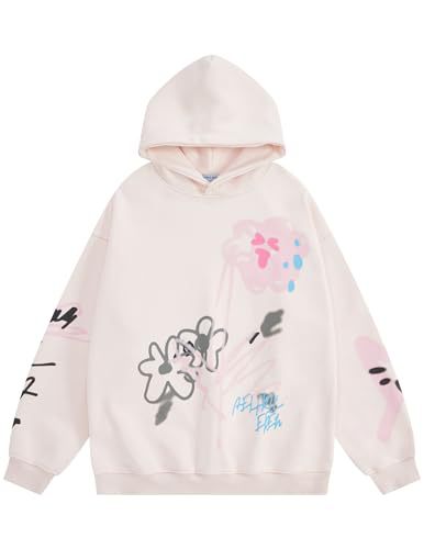 Women's Floral Print Hoodie Long Sleeve Crew Neck Pullover