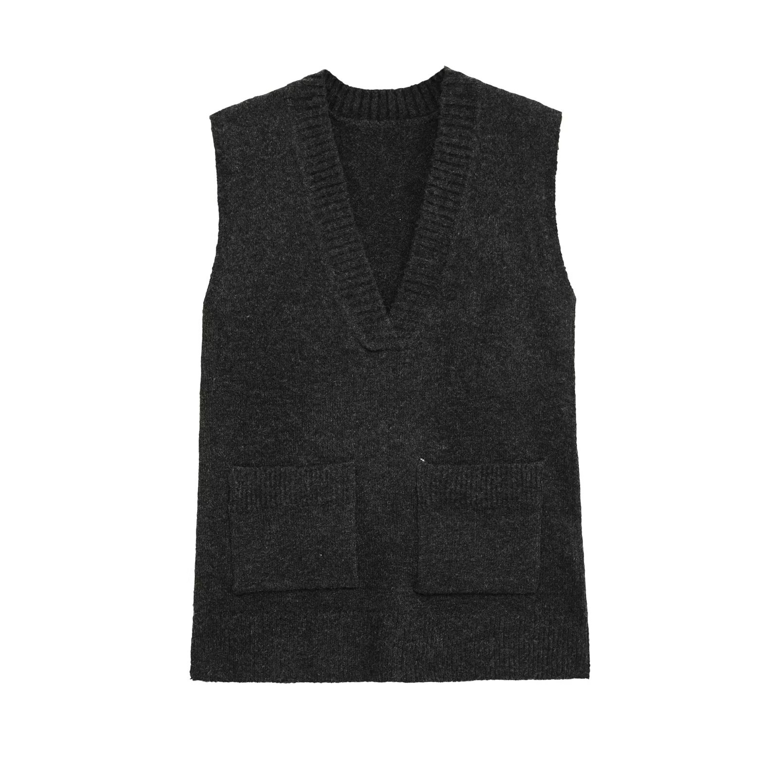 Women's Loose V-Neck Sleeveless Knit Tank Top