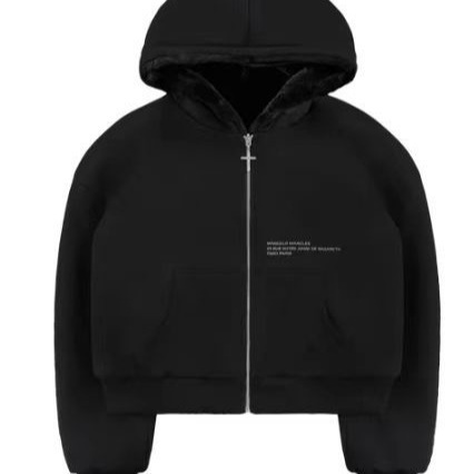 Reversible Leopard Print Zip Hoodie Oversized