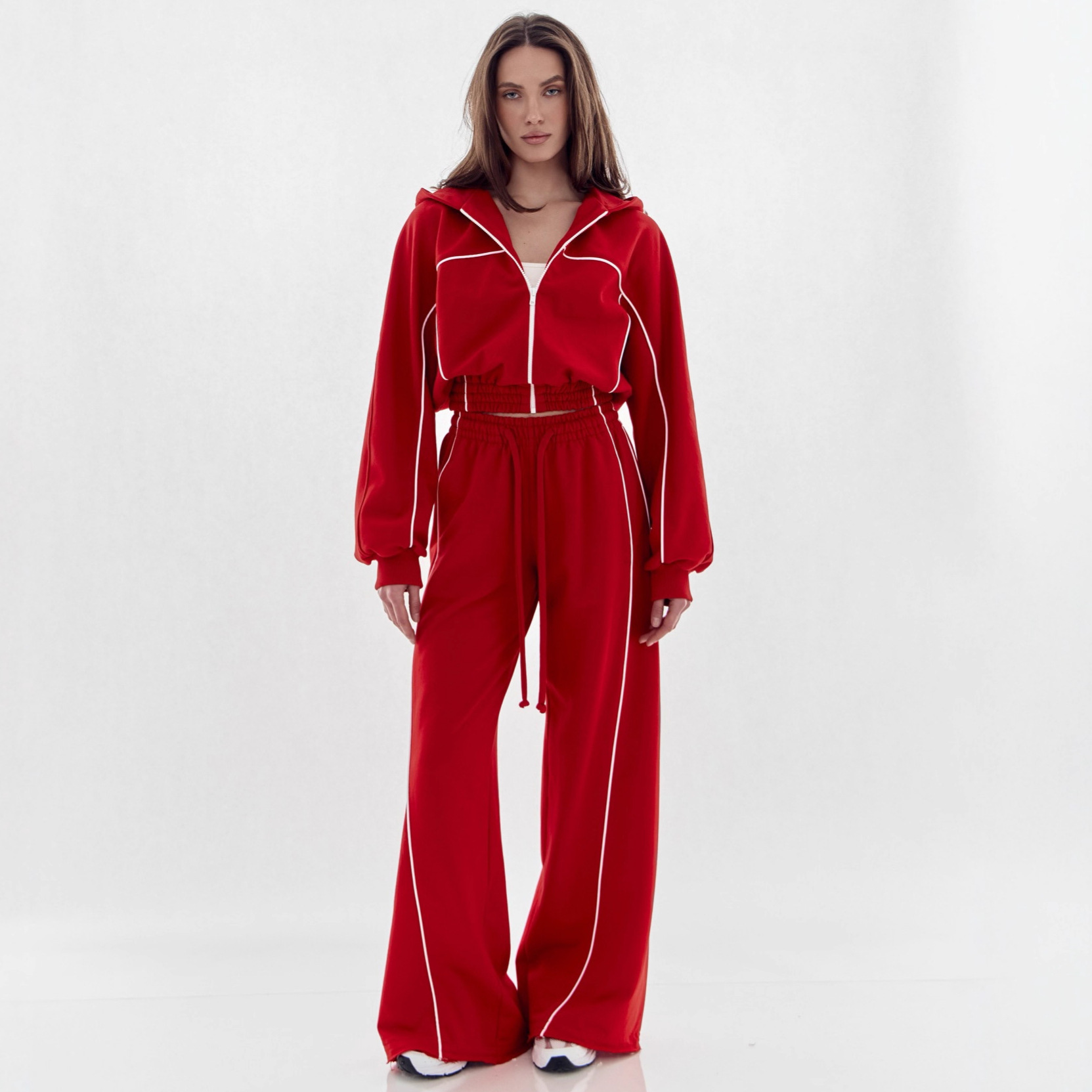 Women's Casual Hooded Zip Cardigan & Jogger Two-Piece Set