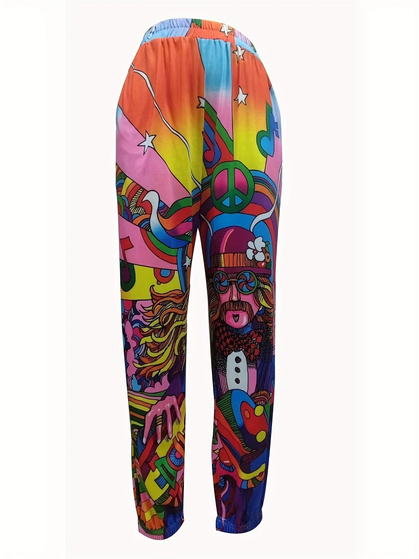 3D Digital Print Women's Loose Casual Pants Multi-Color Art Print