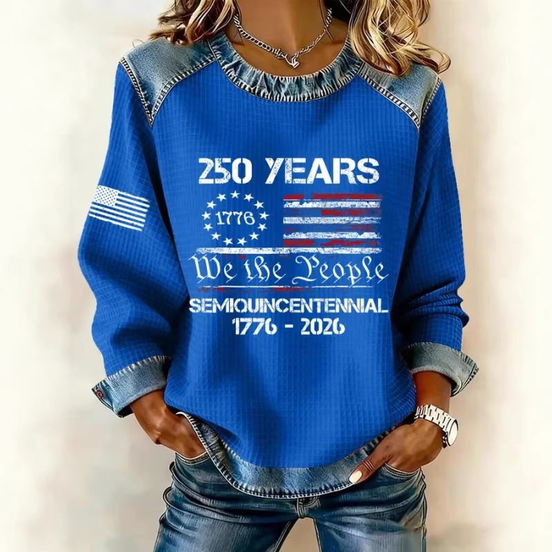 Women's Letter Print Crewneck Sweatshirt Casual Pullover