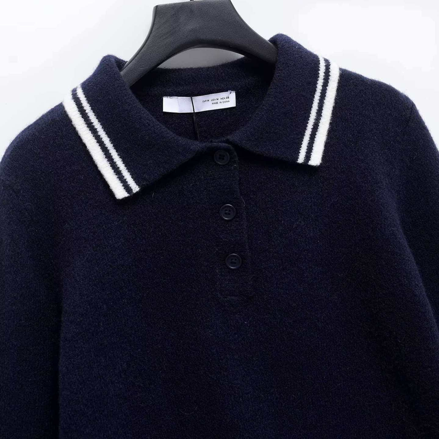 Women's Color-Block Knit Square-Neck Long-Sleeve Top