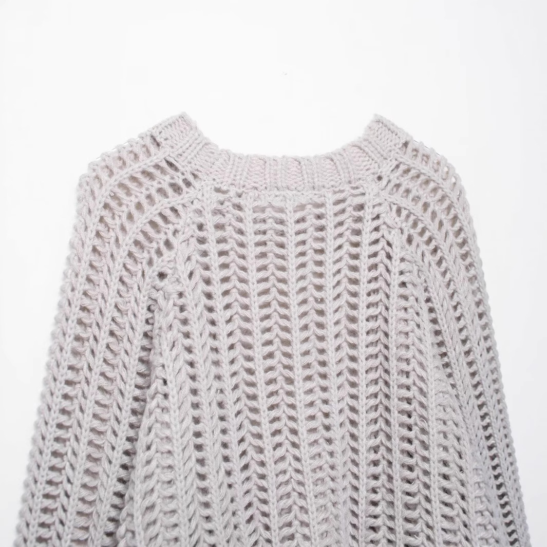 Women's Casual Chunky Knit Open-Front Cardigan with Side Detail