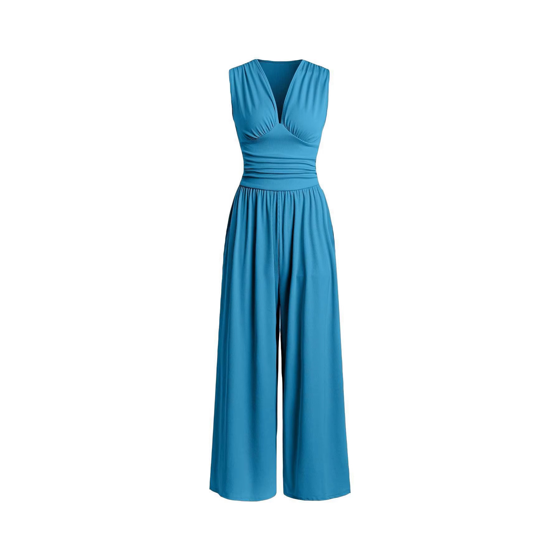 Sleeveless Wide-Leg Jumpsuit for Women, Loose Fit