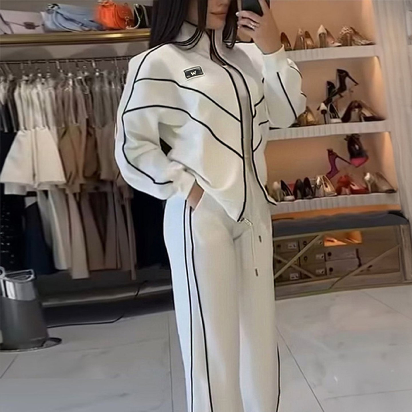 Men's Two-Piece Tracksuit with Jacket and Casual Pants