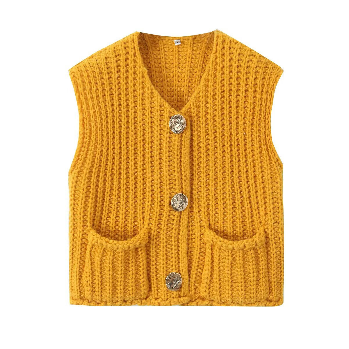 Women's Solid Color Sleeveless Knit Vest