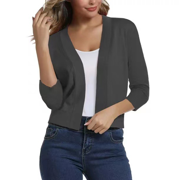 Women's Elegant Short Knit Cardigan Sweater