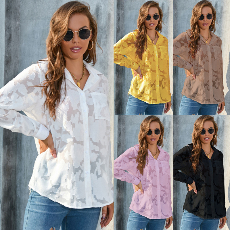 Plus Size Women's Loose Casual Chiffon Blouse