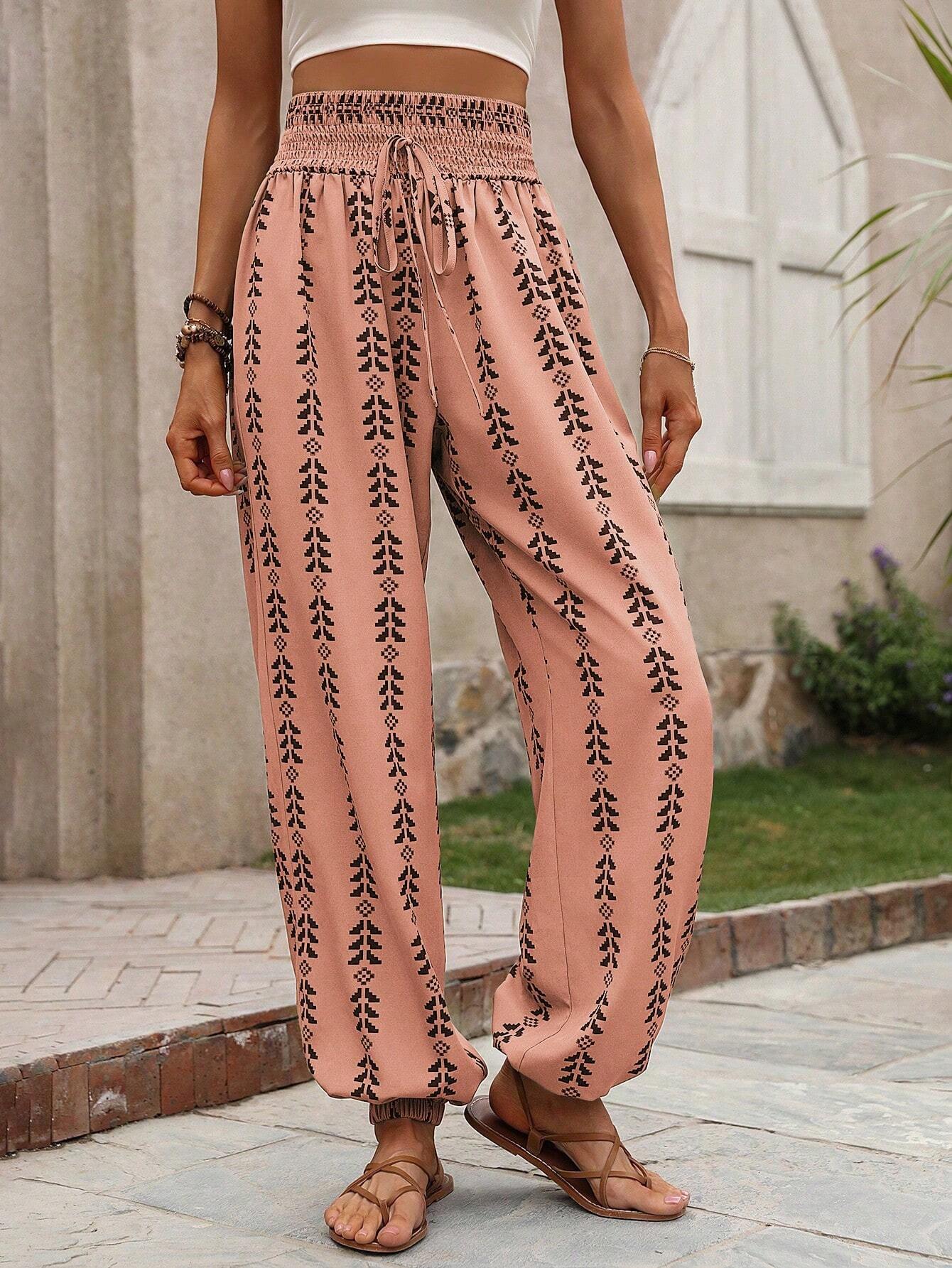 Mesh Wide-Leg Lantern Pants Casual Streetwear