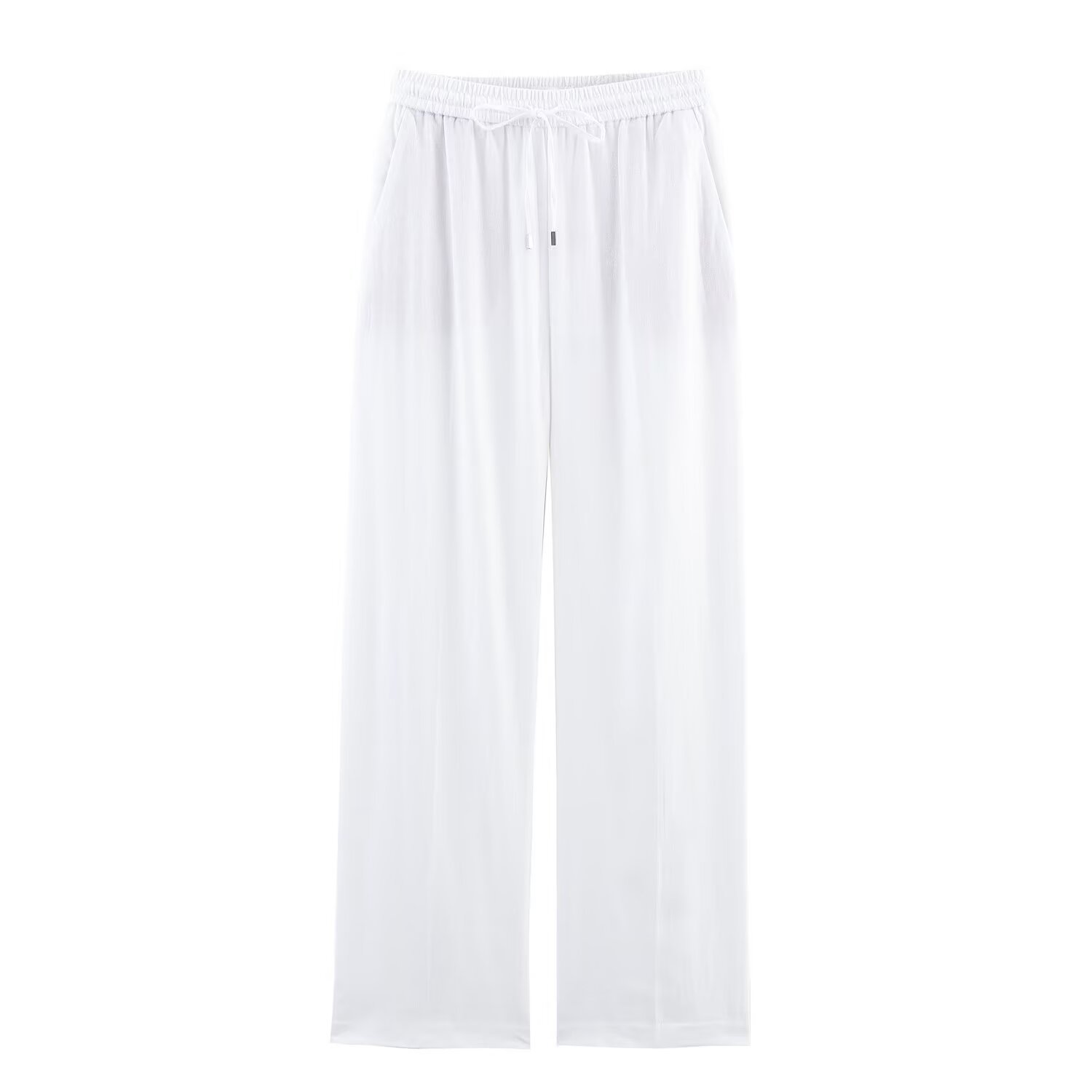 Women's High-Waist Straight-Leg Casual Pants Polyester