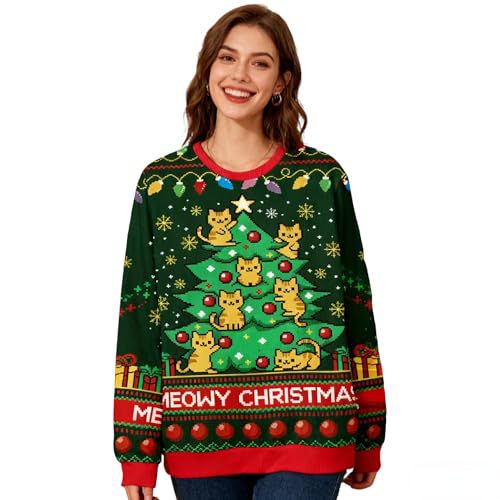 Women's Christmas Letter Graphic Print Crewneck Sweatshirt