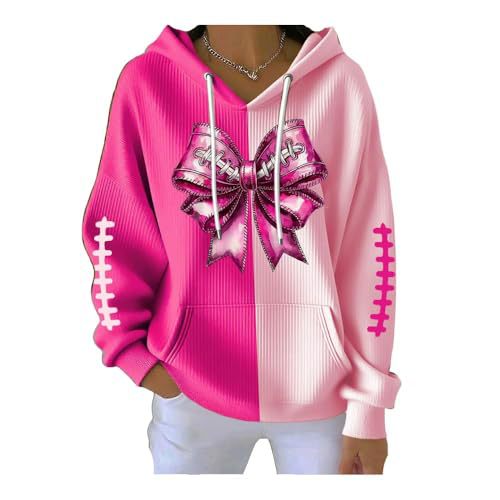 Women's Ribbon Bow Print Casual Hoodie