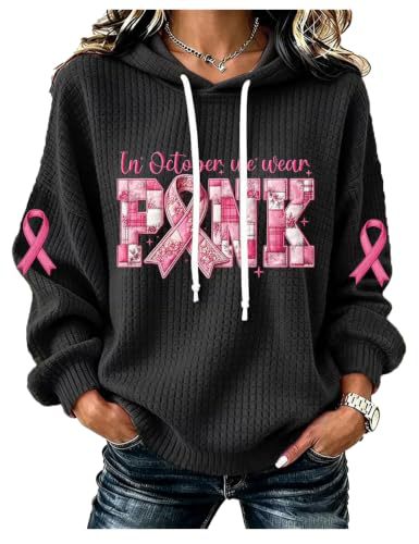 Pink Ribbon Bow Print Women's Sweatshirt