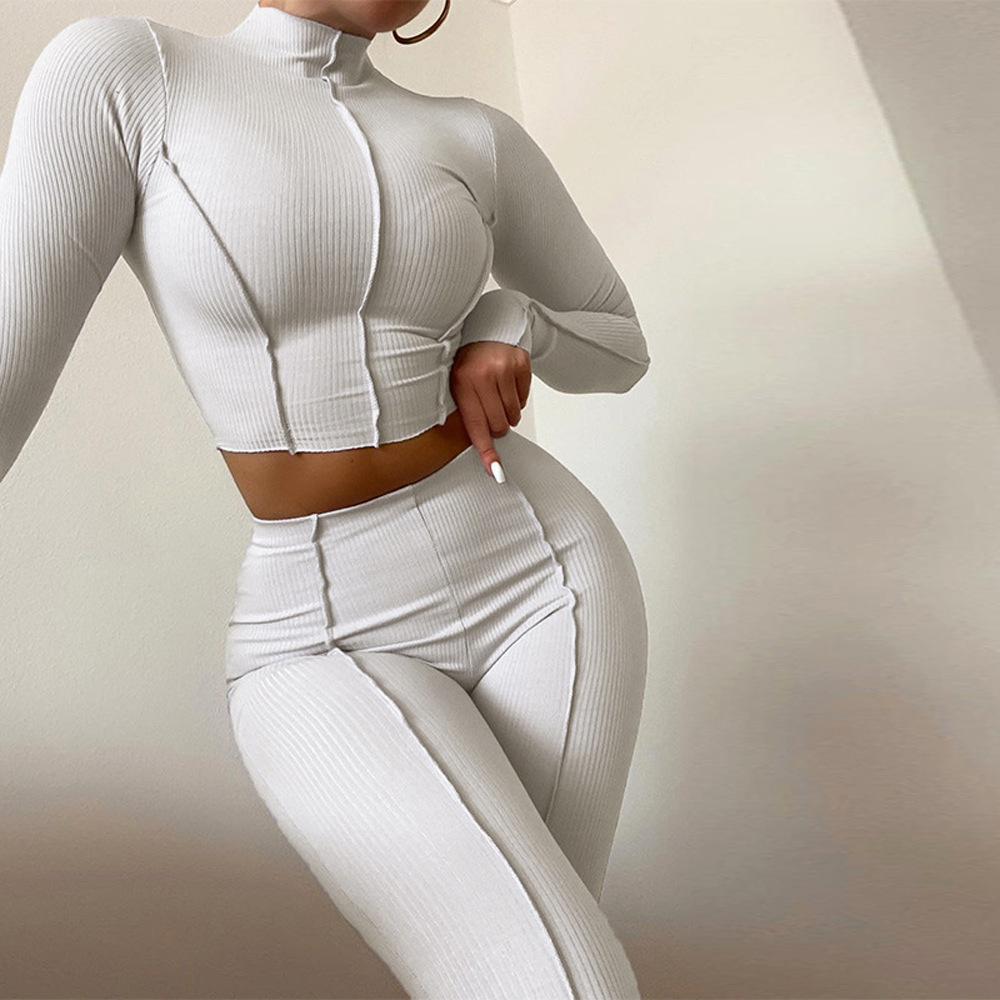 Women's High-Waist Slim Fit Reversible Design Casual Sports Set