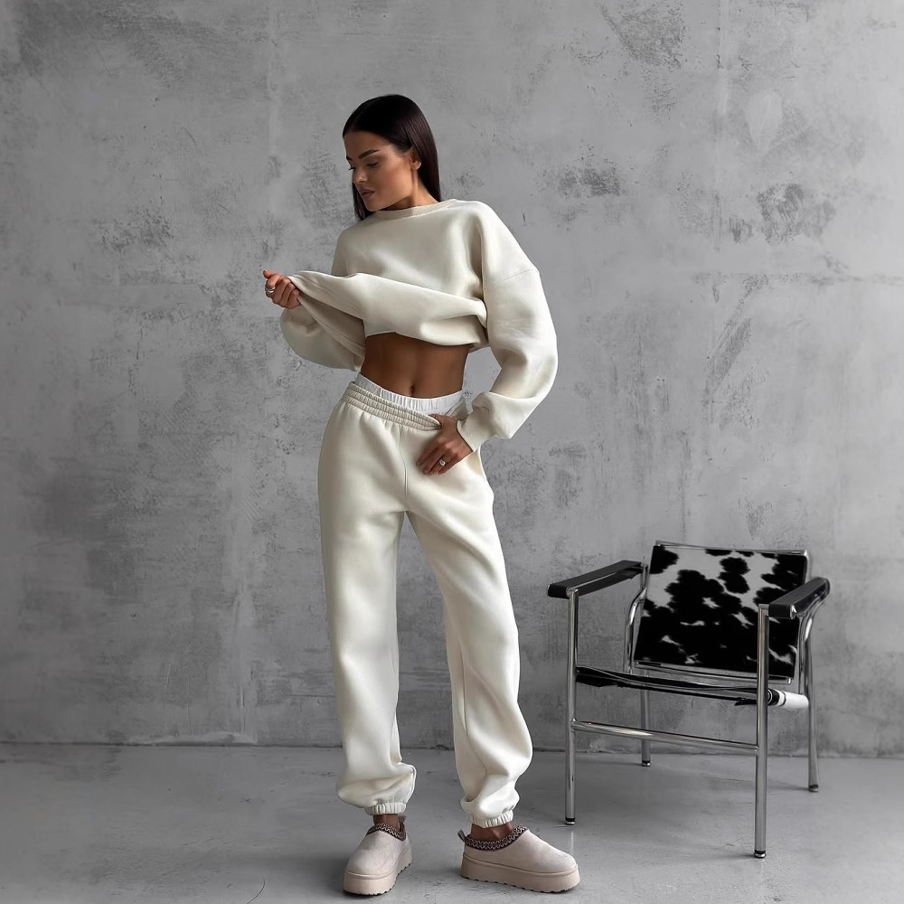 Women's Casual Sweatshirt and Pants Two-Piece Set