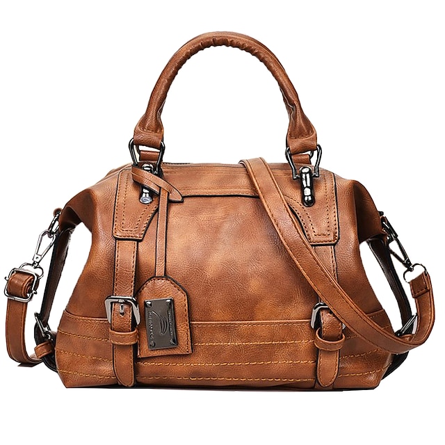 Women's Faux Leather Satchel Handbag - Perfect for Daily Use, Work, an
