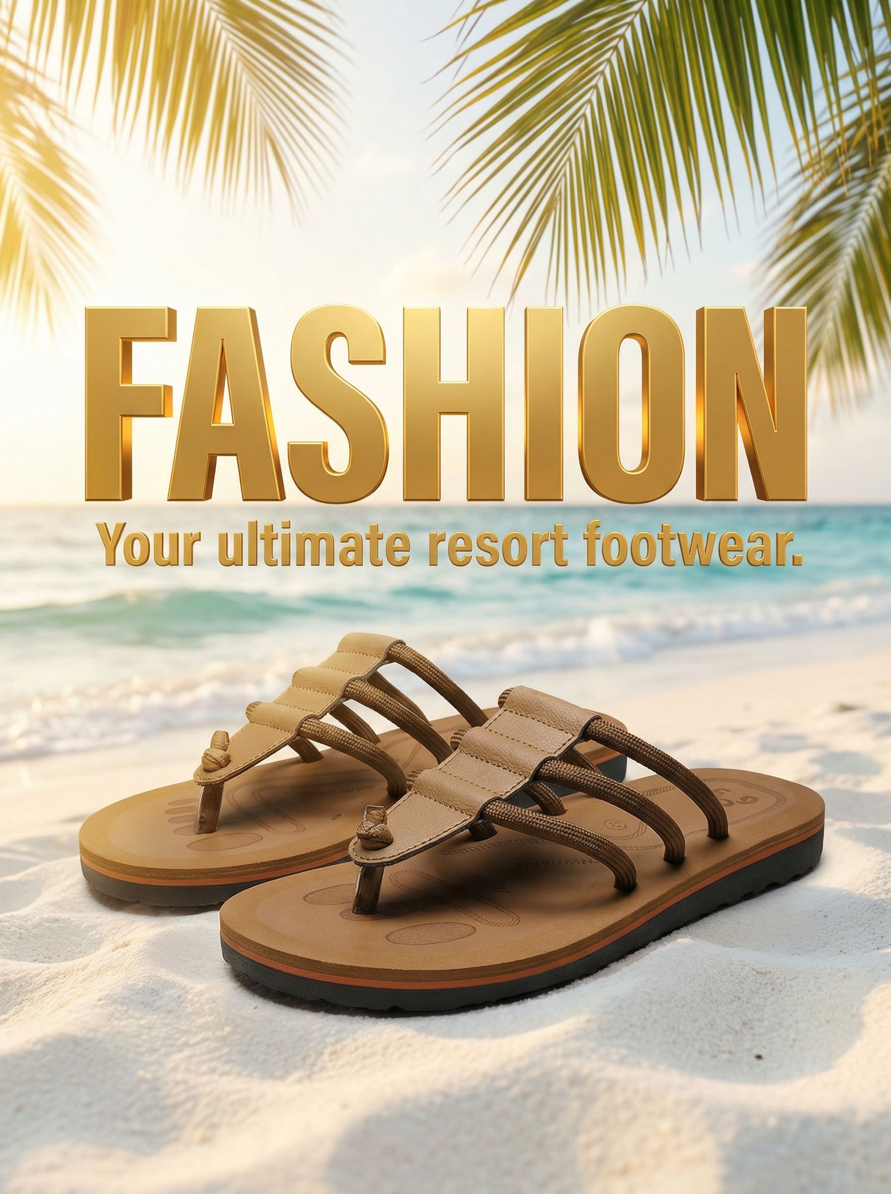 Premium beach footwear hero