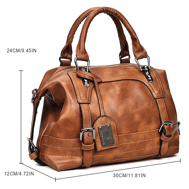 Women's Leather Satchel Handbag - Perfect for Daily Use, Work, and Travel