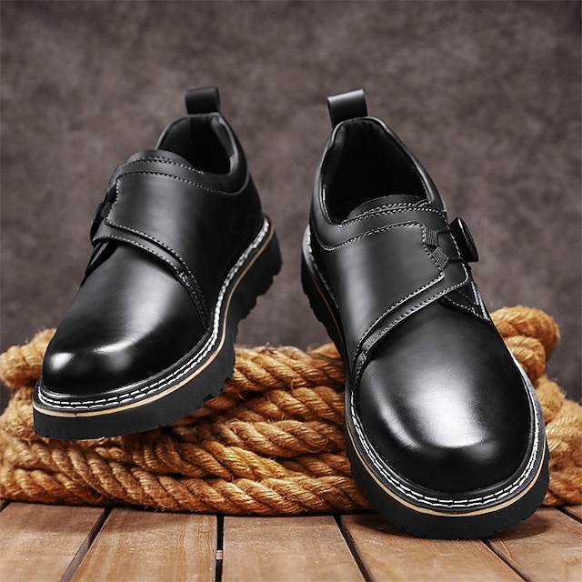 Men's Brown Casual Work Shoes – Durable Non-Slip Sole, Easy Twist Lock Closure, Comfortable Low-Top Design for Daily Wear, Office, and Outdoor Activities