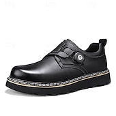Men's Brown Casual Work Shoes – Durable Non-Slip Sole, Easy Twist Lock Closure, Comfortable Low-Top Design for Daily Wear, Office, and Outdoor Activities