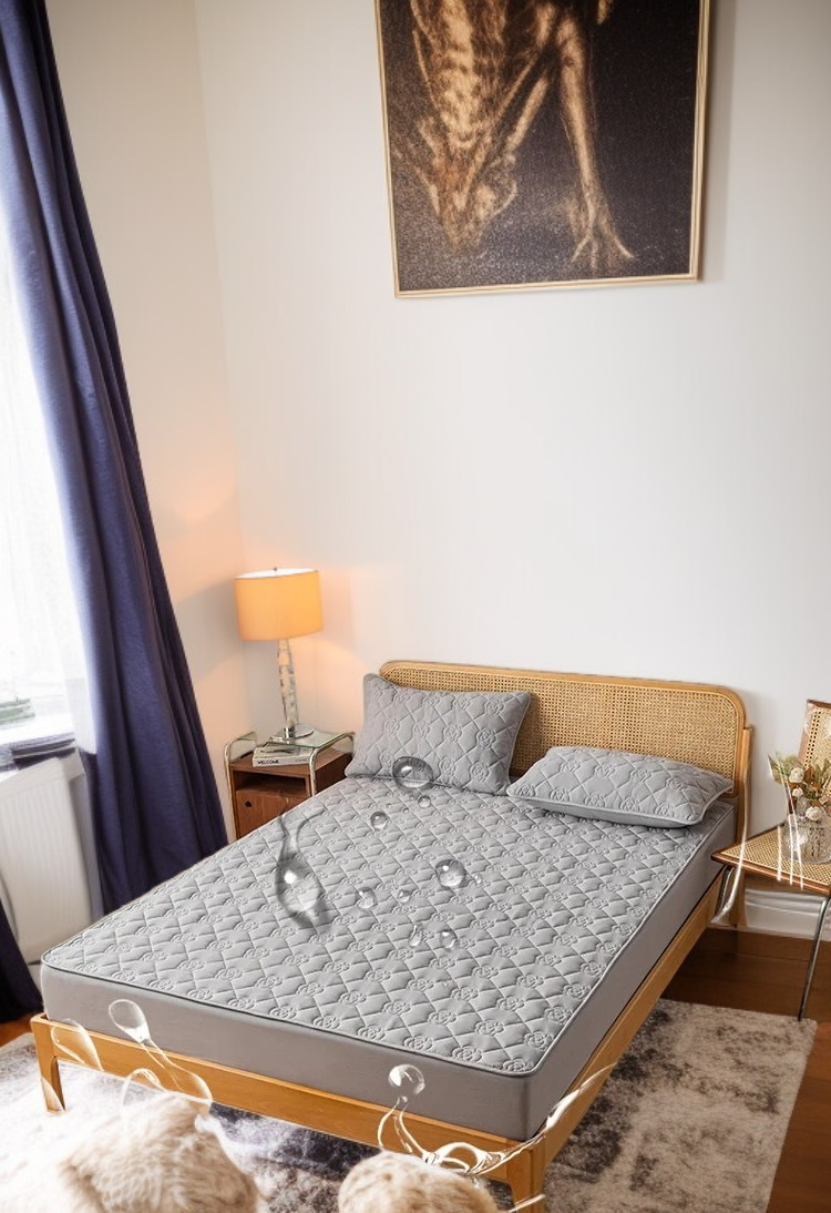 Waterproof cotton bedsheet fully covering Simmons mattress