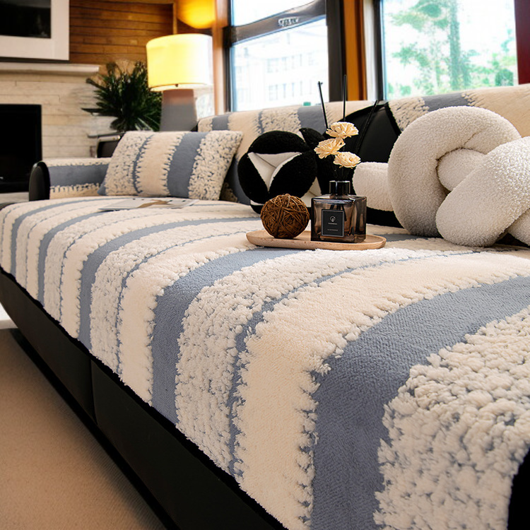 Multi-functional cotton sofa cushion used as a blanket