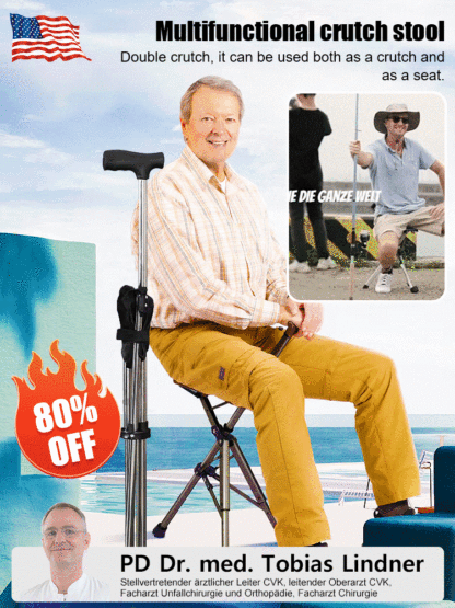 Outdoor Folding Crutch Chair