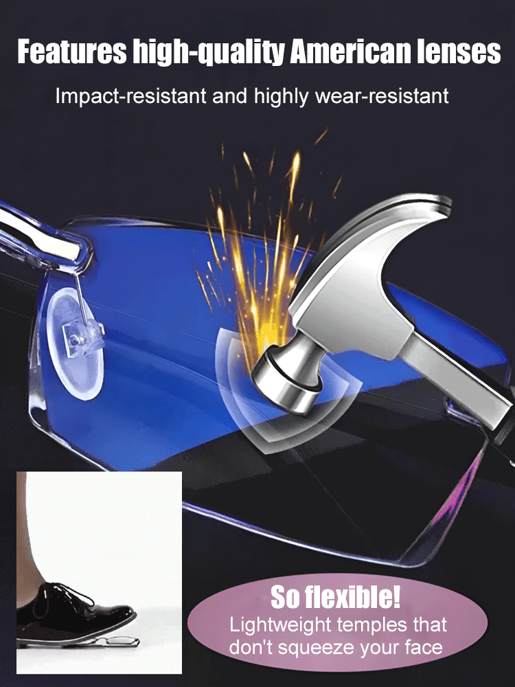 Color-changing anti-blue light reading glasses