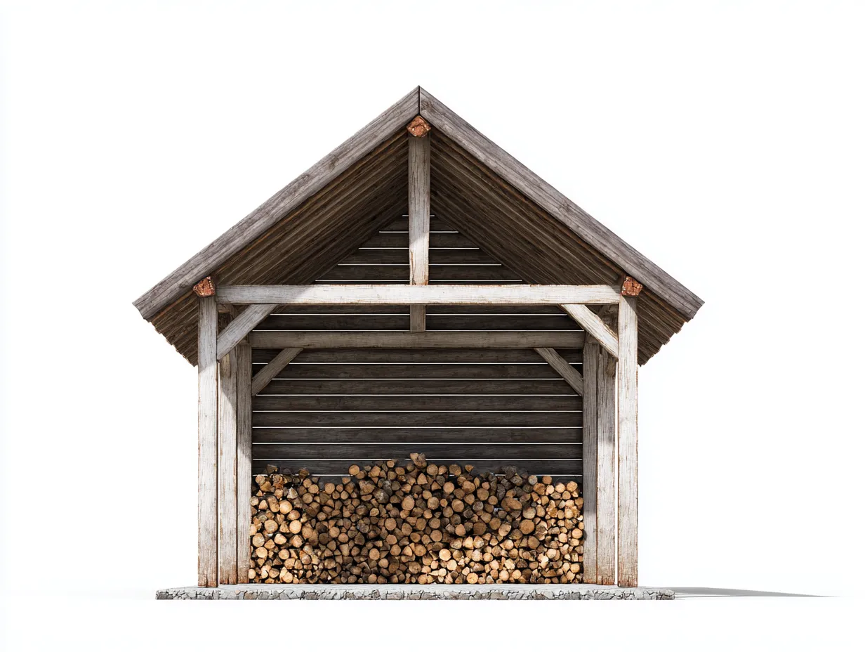 Portalegna - Legno - 180x70x190 cm - Naturale - Stile rustico-Loftgetbay