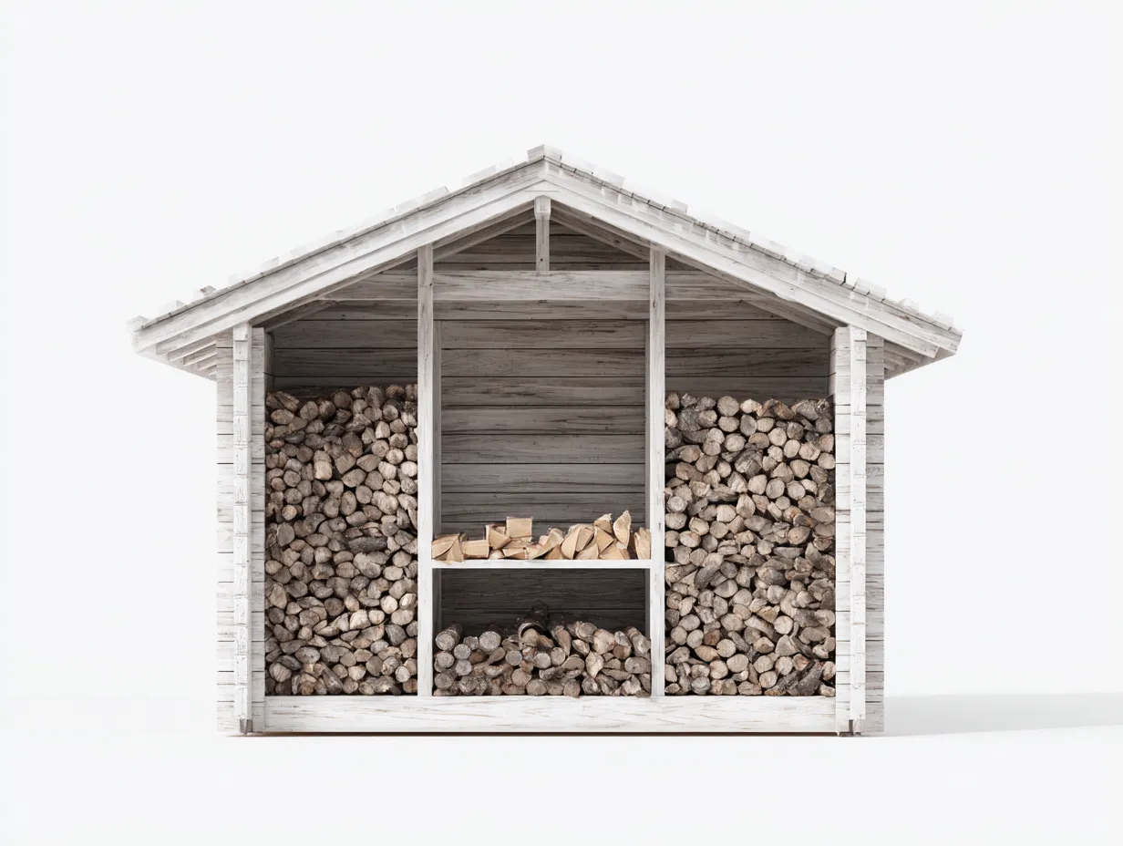 Portalegna - Legno - 170x55x190 cm - Naturale - Stile rustico-Loftgetbay